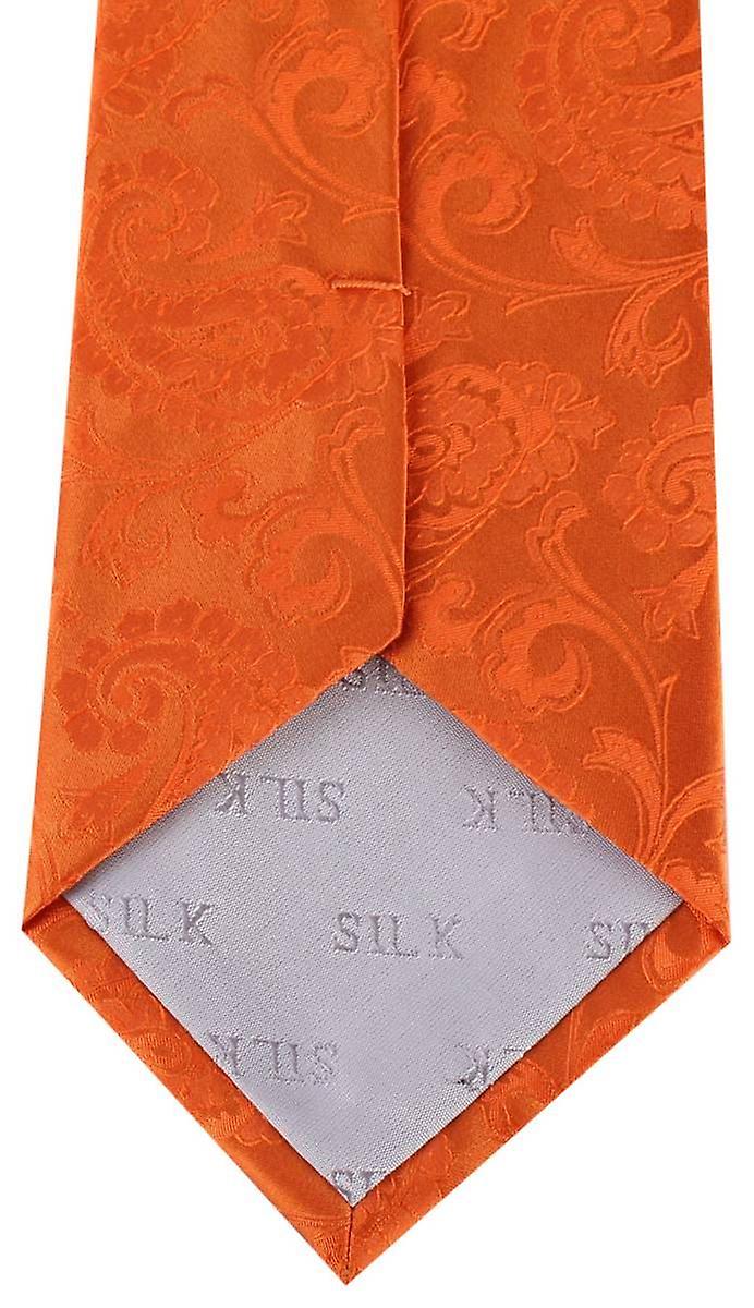 David Van Hagen Paisley Tie - Orange