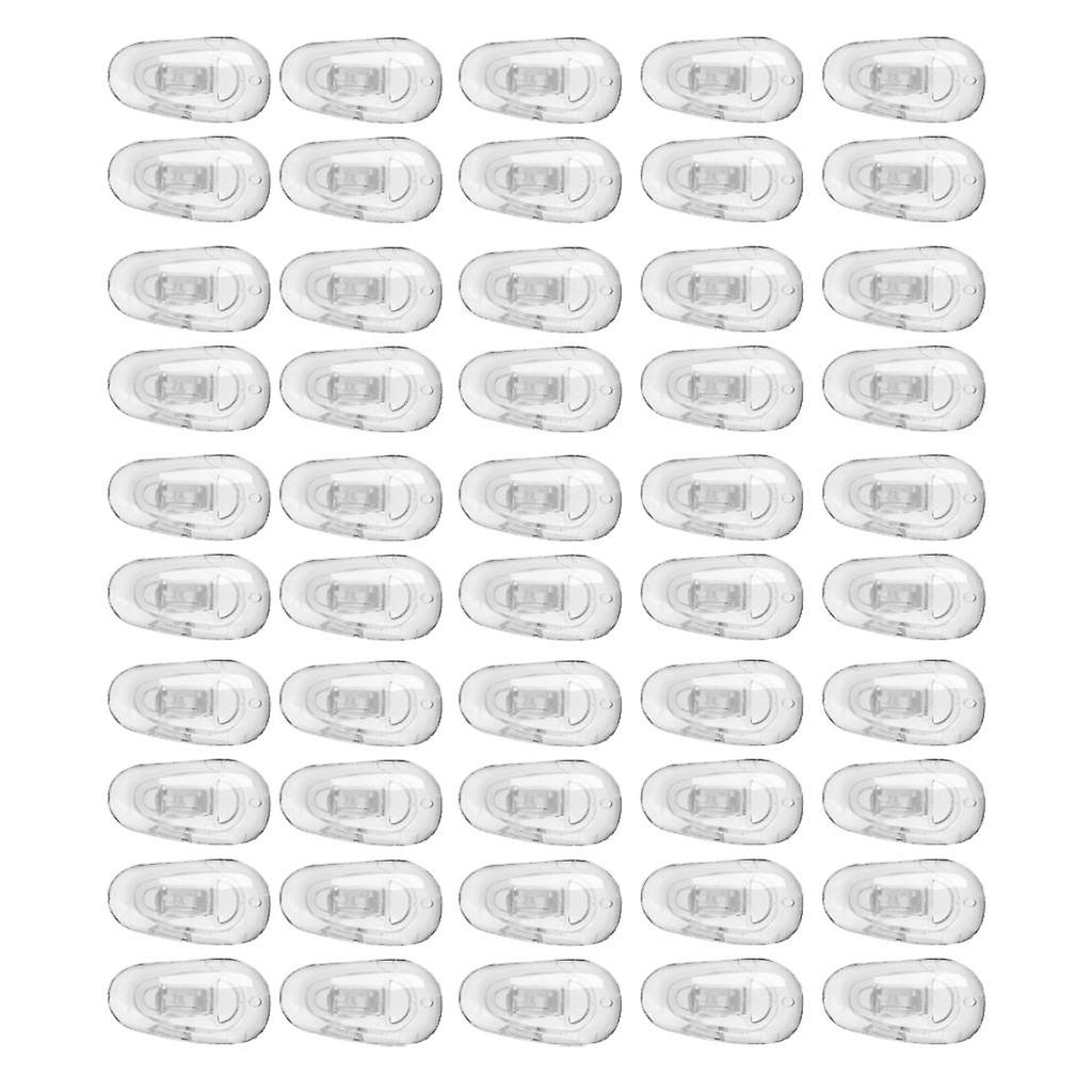 25 Pairs Silicone Eyeglass Nose Pads Oval Push On