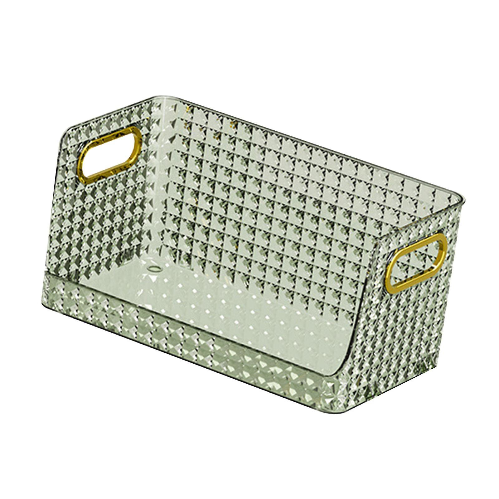 Storage Bin Multifunctional Stackable Open for Kitchen Refrigerator Pantry Green