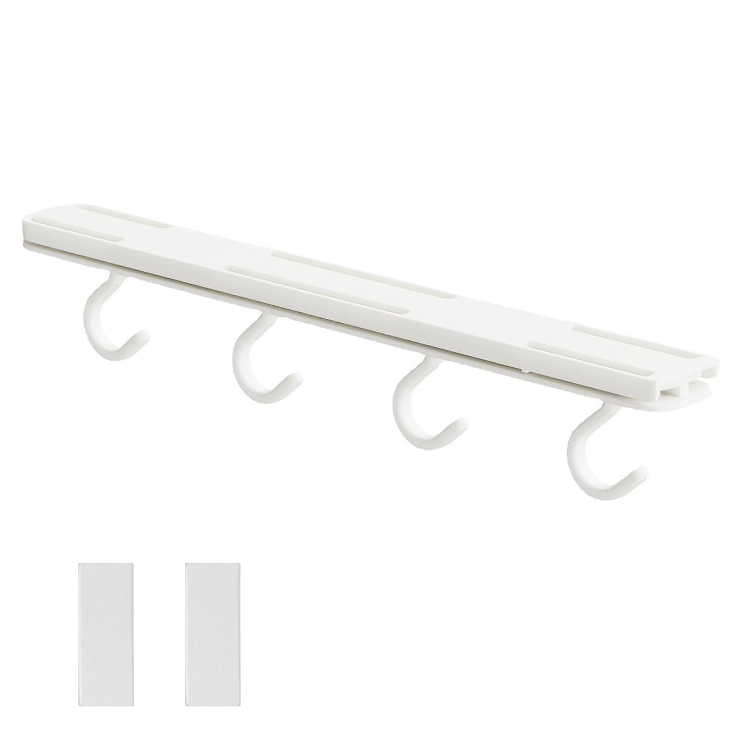 2 x Punch-free Hanger Hook Pull-out HIPS High Hardness Upside Down Wall Hook for Kitchen