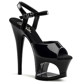 Pleaser Dame Sandaler Moon-709 Blk/blk