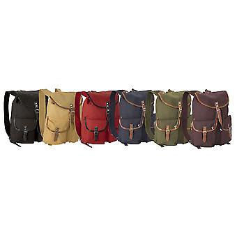 Canvas Backpack Rucksack Daypack Leather Straps Fruugo IL