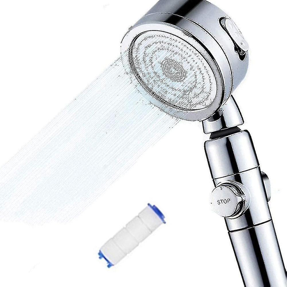 High Pressure Shower Head, With On/off Full Shutoff Push Button