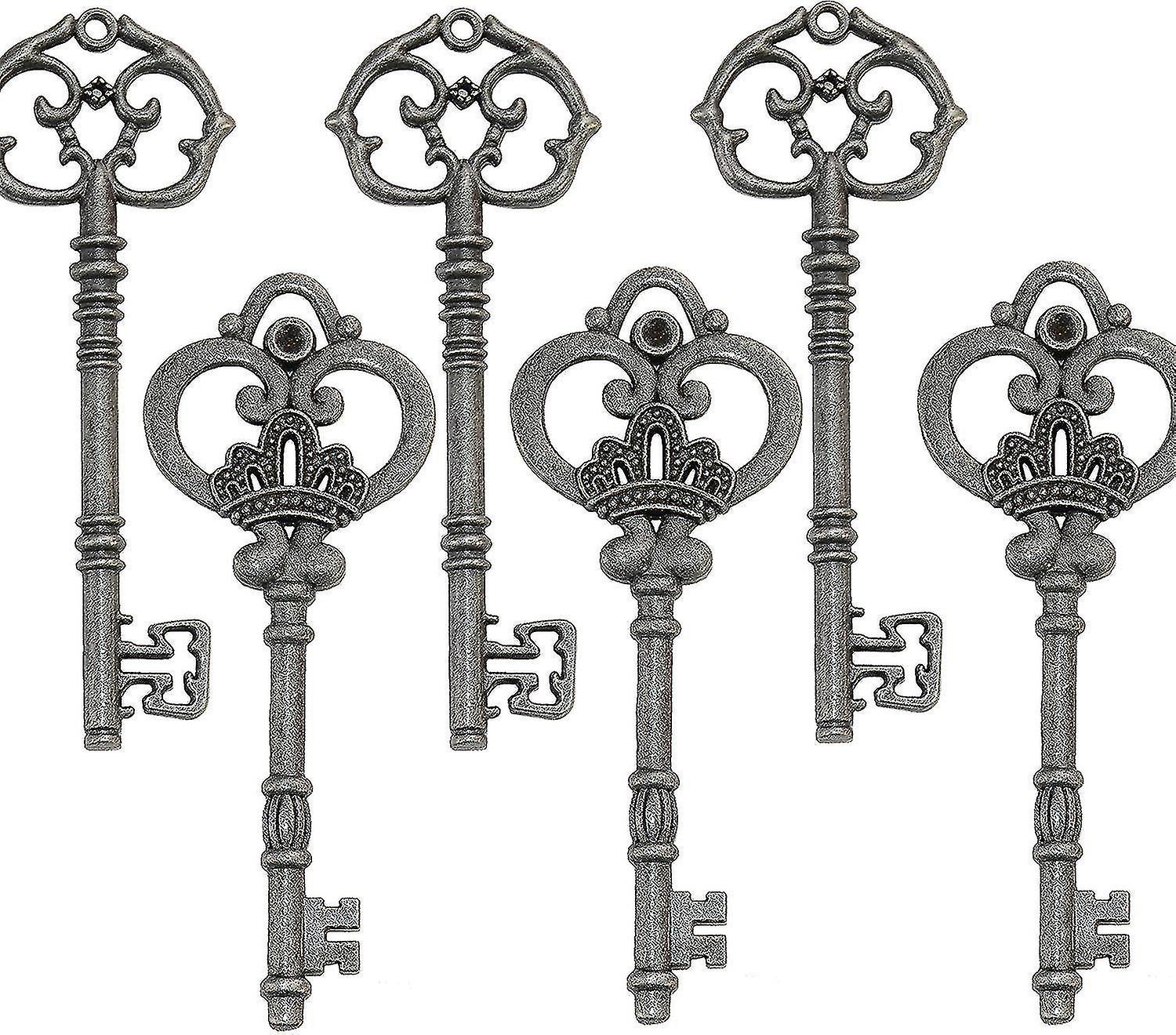 Ensemble Mixte De 20 Clés Squelettes Extra Large En Bronze Antique - Set De 20 Touches (2 Styles) - 3 1/4 » Touches