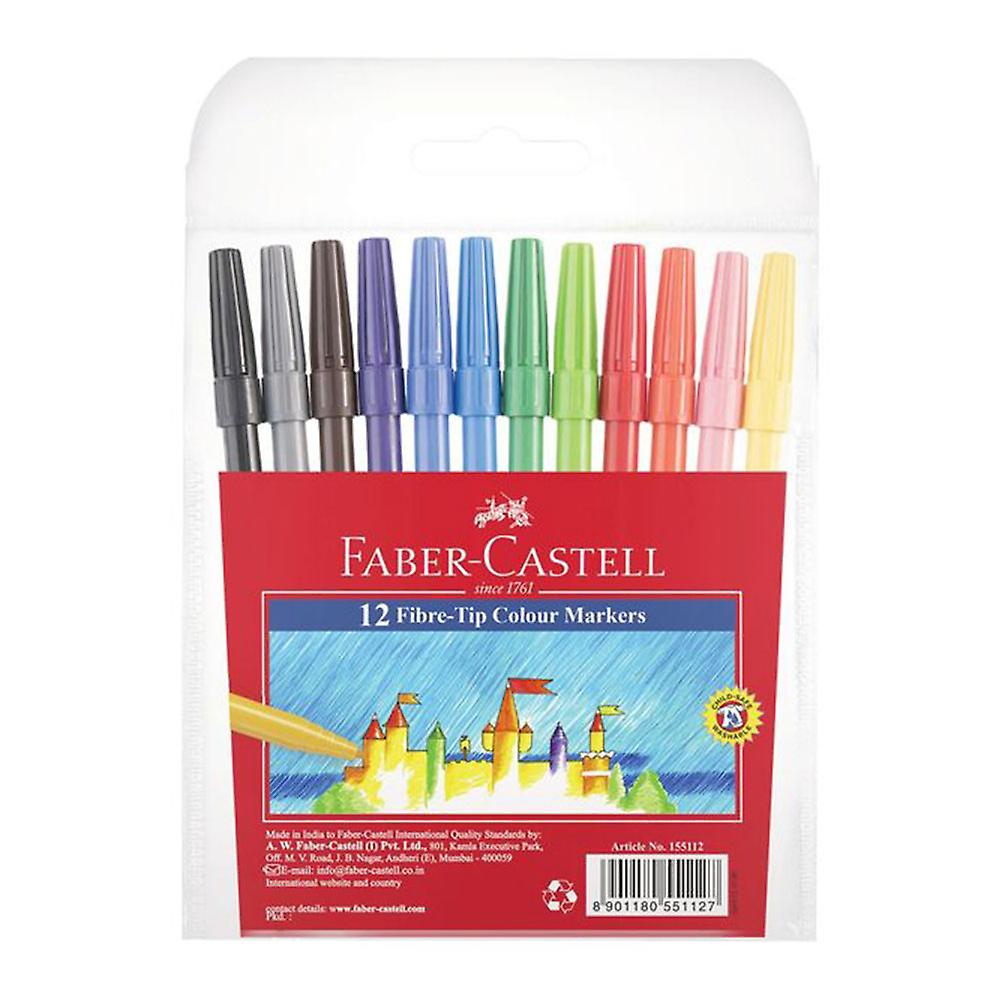 Faber-Castell Project/Sketch Marker Waterbased ink Strong Tip Washable 12pcs