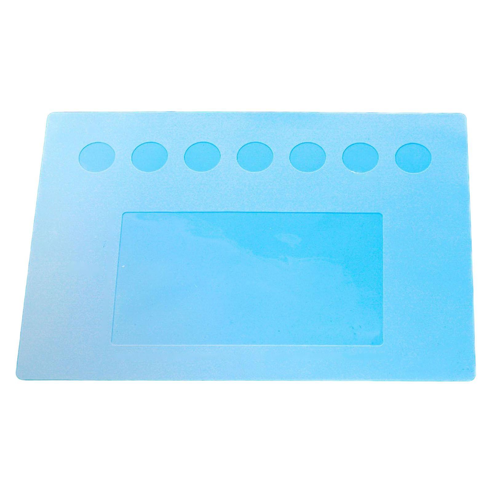Silicone Mat Palette A4 Non Stick for Jewelry Casting Resin Mold Making Blue