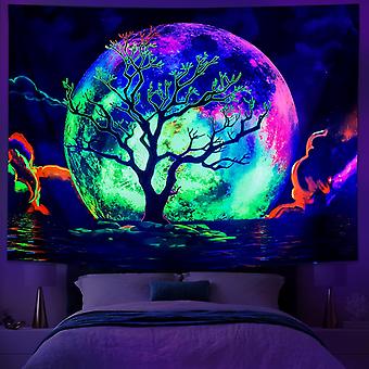 SUPERDANT Wandteppich Sonne & Mond – 2 Stück Vertikale Wandbehänge Mit Quasten | Deko Für Schlafzimmer & Wohnzimmer