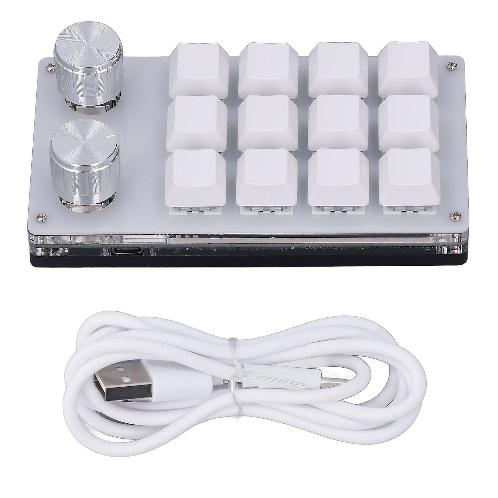 Mini-USB-Tastatur mit 12 Tasten, Multifunktion, programmierbar, mit 2 Tasten, für Videospiele
