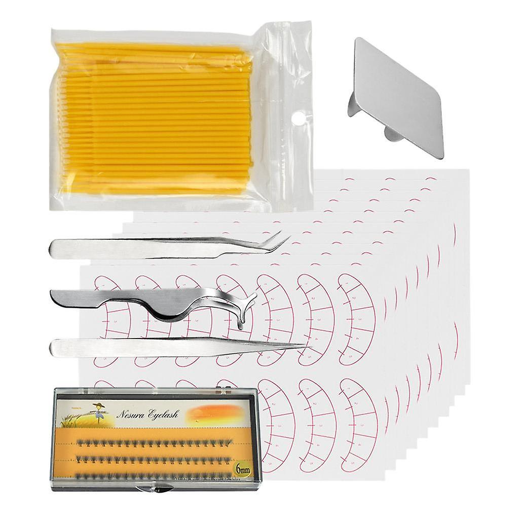 115X False Eyelashes Extension Practice Exercise Set Training Kit Yellow