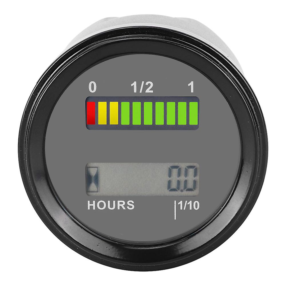 DC12-48V LCD LED Digital Battery Indicator Engine Hour Meter for Golf Cart Forklift