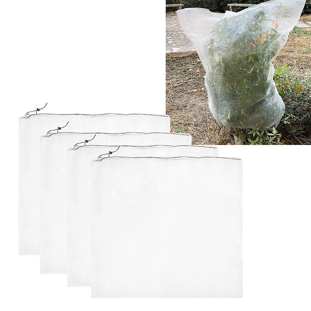 Trees Protective Net Bag 4Pcs Plant Trees Vegetables Protective Netting Bag for Garden Greenhouse Supplies 75x80cm