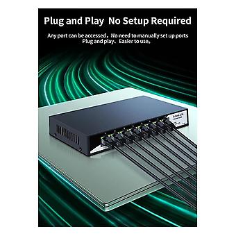 8 Port 2.5gbe Ethernet Switch Unmanaged 2.5g Network Switch Fanless Desktop Small Home Lab Setup Switch Eu Plug