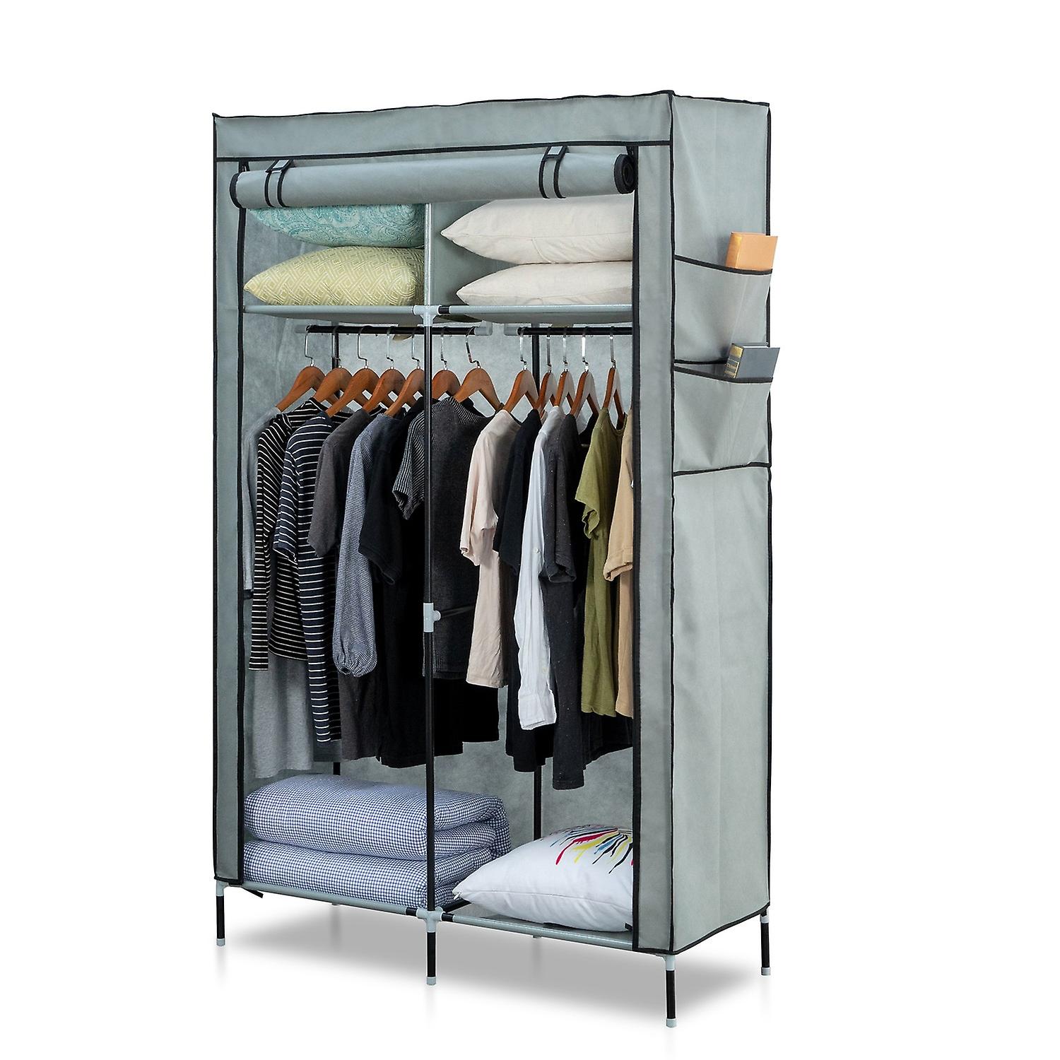 Herzberg HG-8012: Storage Wardrobe Grey