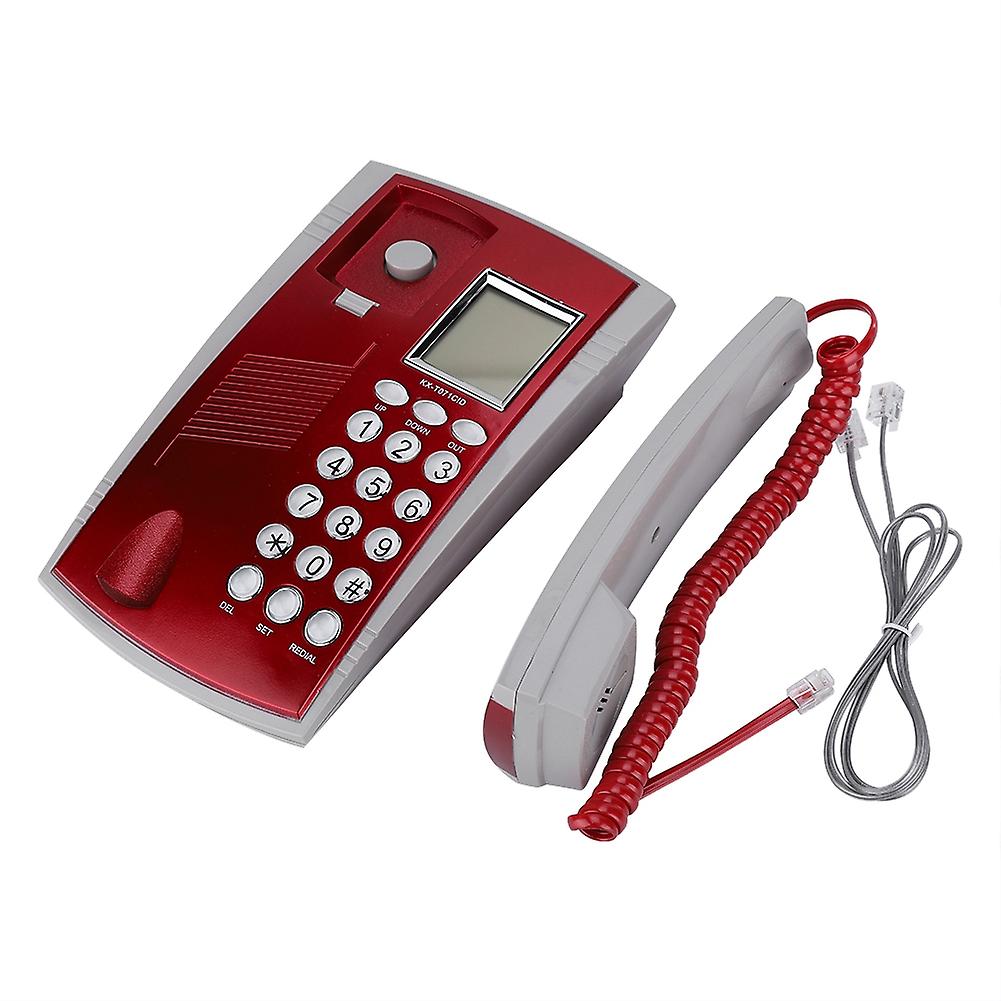 KX T071CID Wired English Telephone Extension with Speaker Voice Recorder RJ45 (6P2C) Red