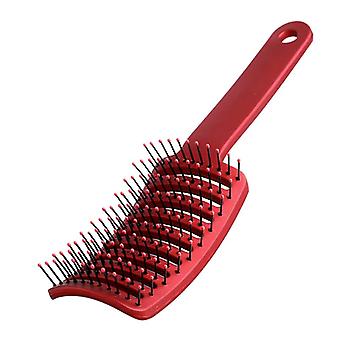 Big Red Hollow Out New Large Curved Comb Rib Comb for Men and Women Curly Hair Styling Fluffy Massage Comb Hair Brush Women~18160