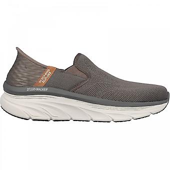 Men's Skechers DLux Walker Orford | Brown | Mens Slip Ins Trainers
