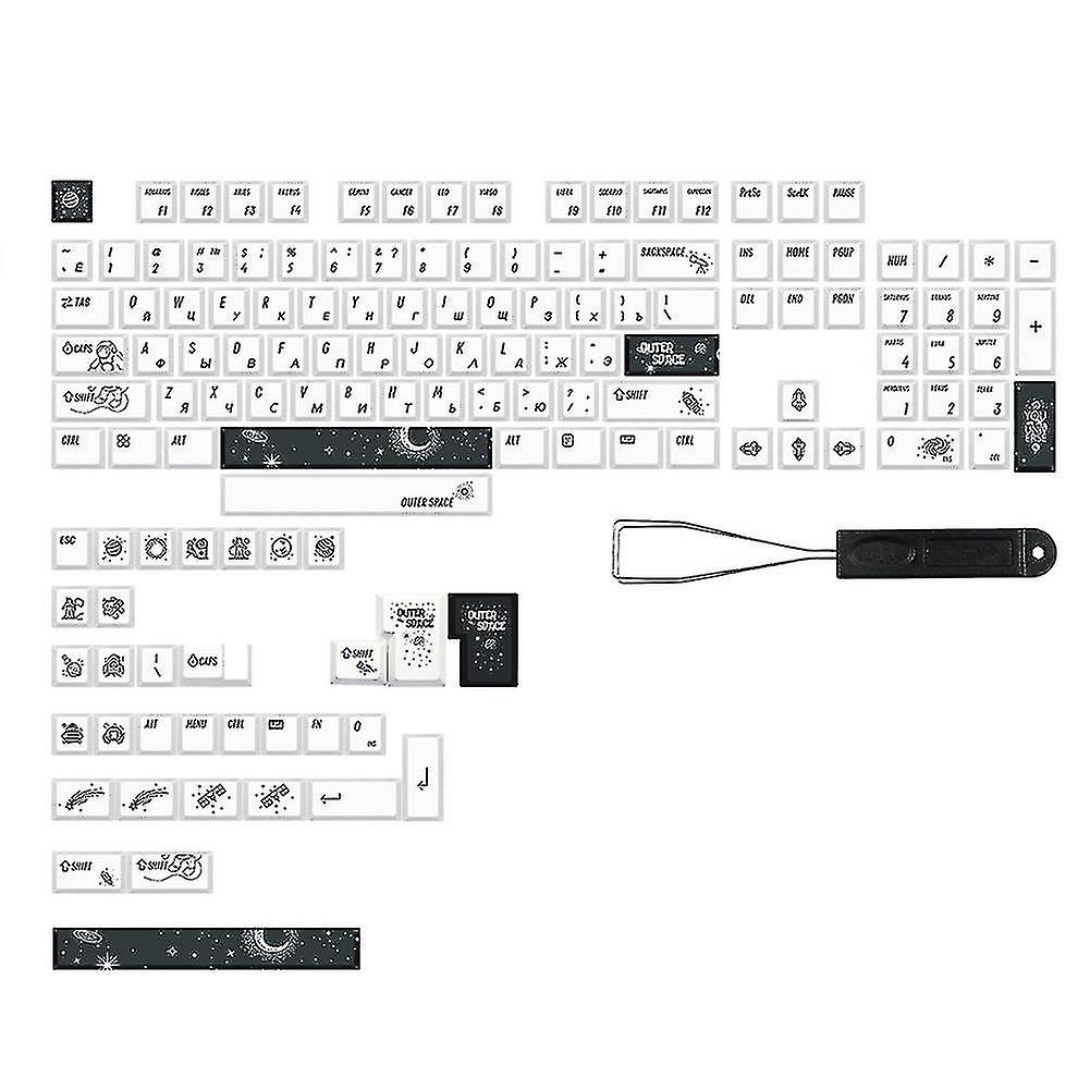 Outer Space Keycaps Cherry Keycap Compatible Gk61/64/68/108 Gmmk Pro Mechanical Gaming Keyboard Key Cap,ru-dt