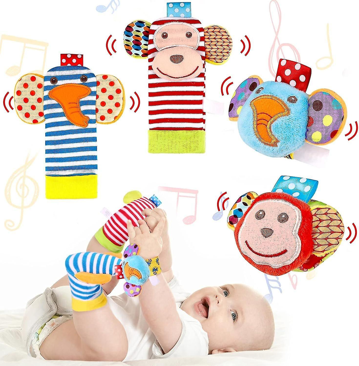 Dětské Zápěstí A Ponožky Chrastidlo, 4ks Nohy A Zápěstí Chrastítko Set Dětské Chrastítka Zápěstí a Nohy Chrastítko Monte