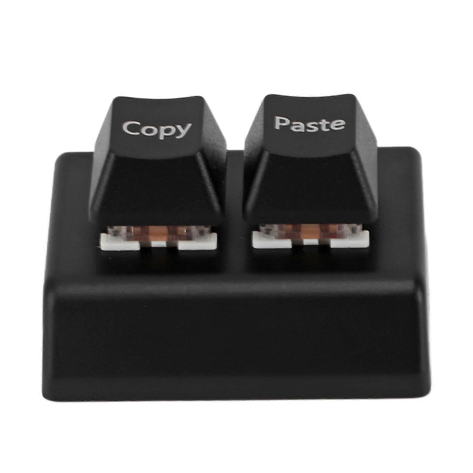 Programmable Keypad 2 Keys Copy Paste Red Switch USB C Connection Mini Mechanical Keypad for Gaming Office Media