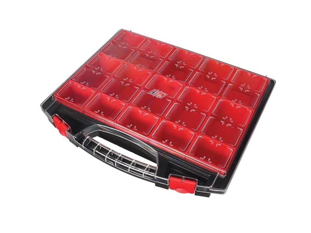 Tayg assortment box, 13 removable trays, transparent lid, stackable,