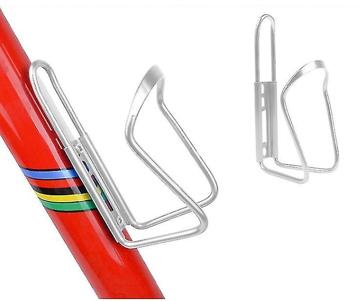 2Pcs Silver Bike, Cycling, Bicycle, Drink Water Bottle Rack Holder Mount For Mountain Az16911