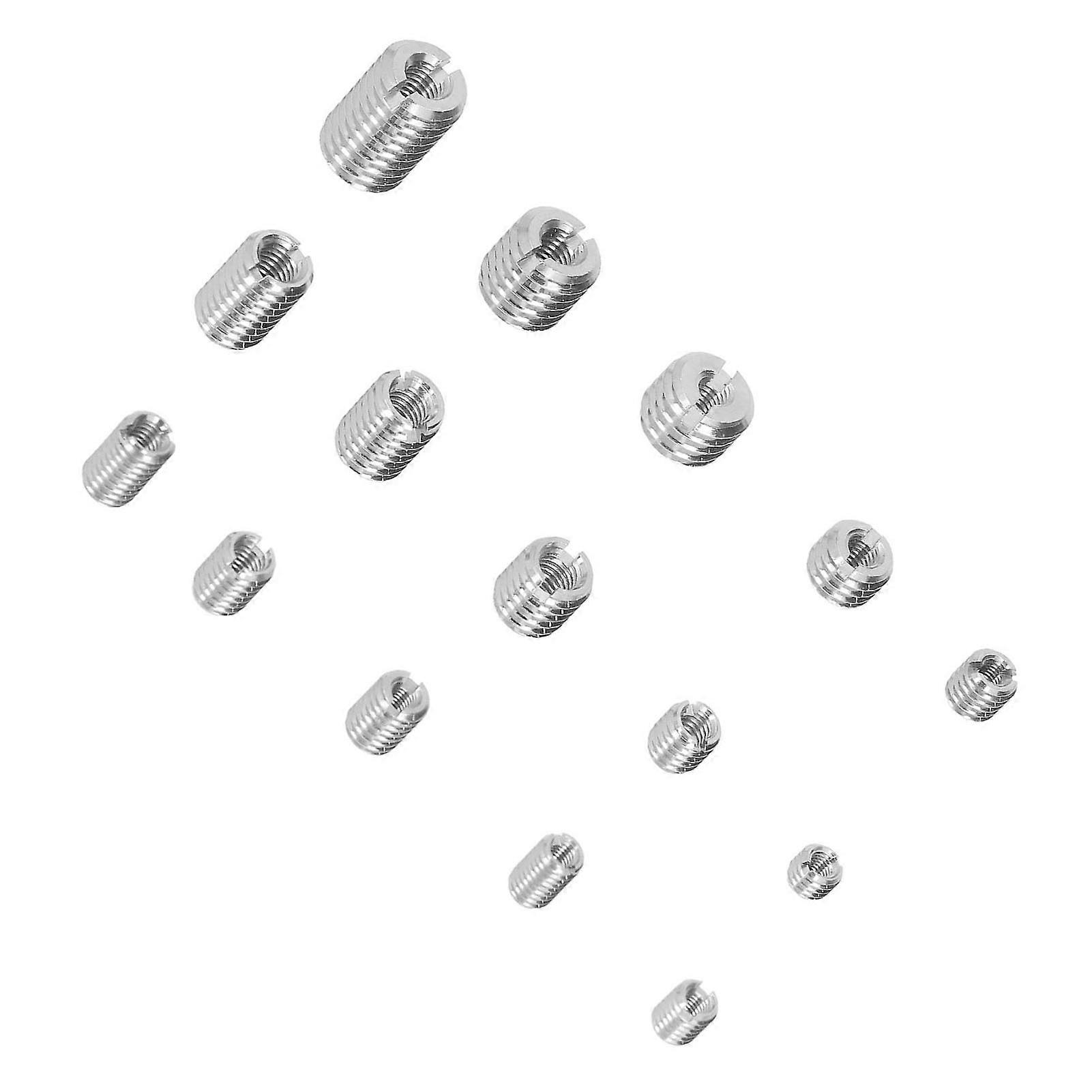 75PCS Threaded Insert Stainless Steel Silver Wear Resistant M3 M4 M5 Internal Thread Nut Kit 