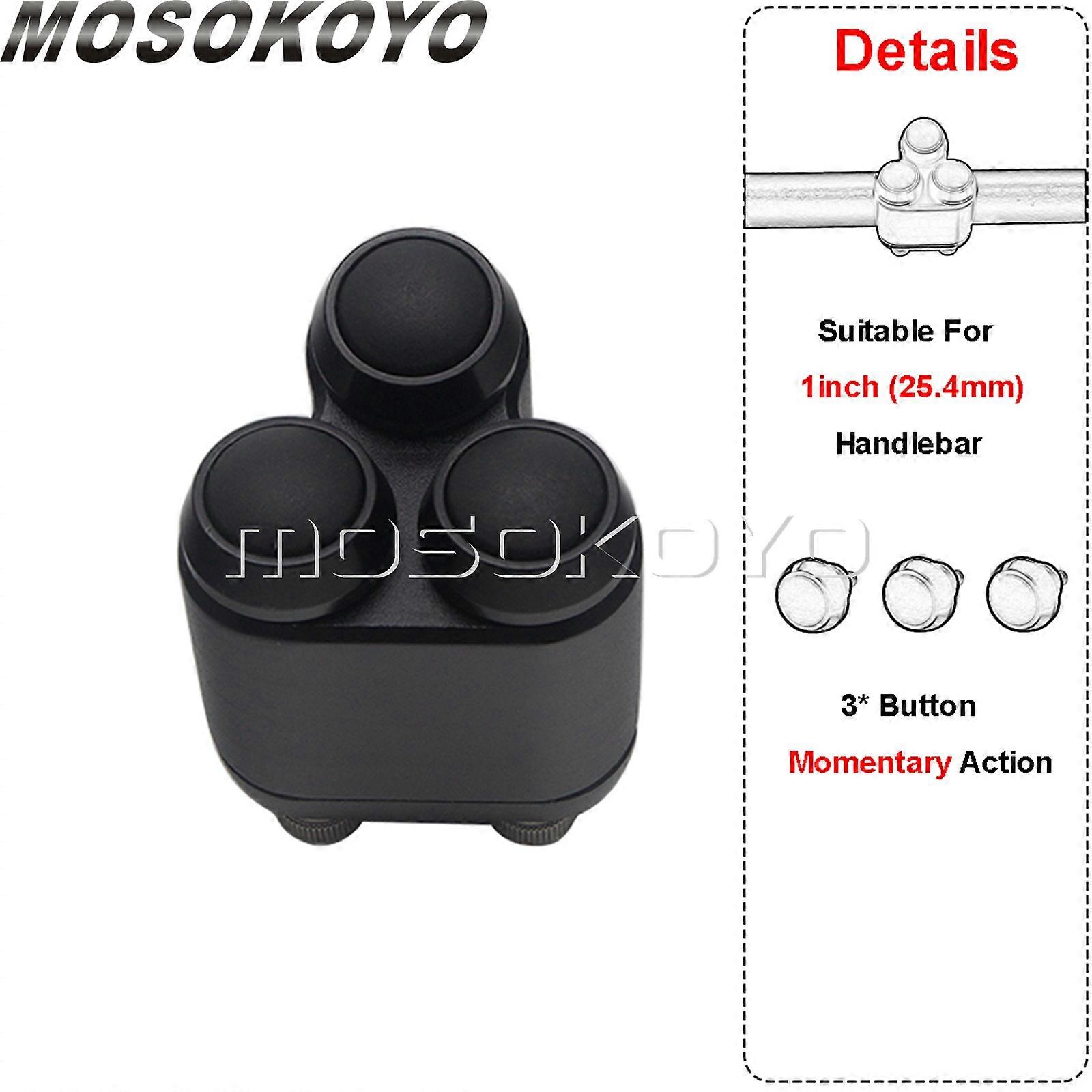 7/8" or 1" Bars 2-3 Buttons Steering Wheel Manual Control M-Switch Buttons Gear Switch for Cafe Racer Bobber Chopper 22mm 25mm~4264