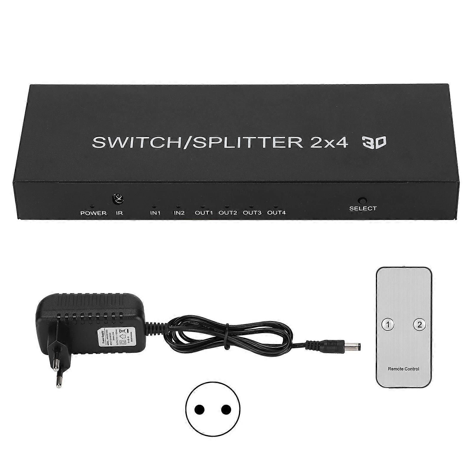 Hd Multimedia Interface 2.0 Switch 2 In 4 Out Uhd 4k Hd Multimedia Interface Switcher For Ps4eu Plug