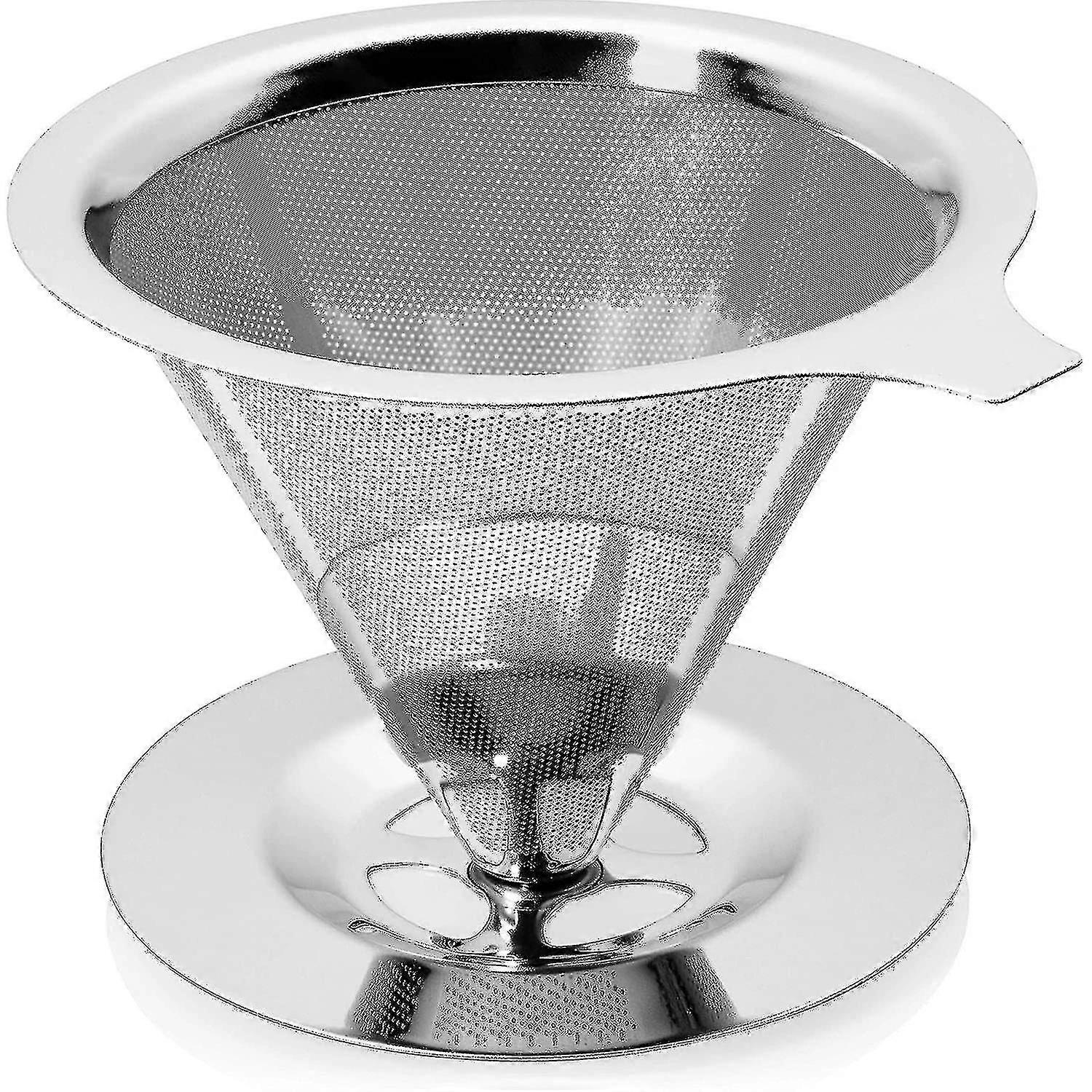 Paperless Pour Over Coffee Dripper-non-clogging Ultra Fine Layer