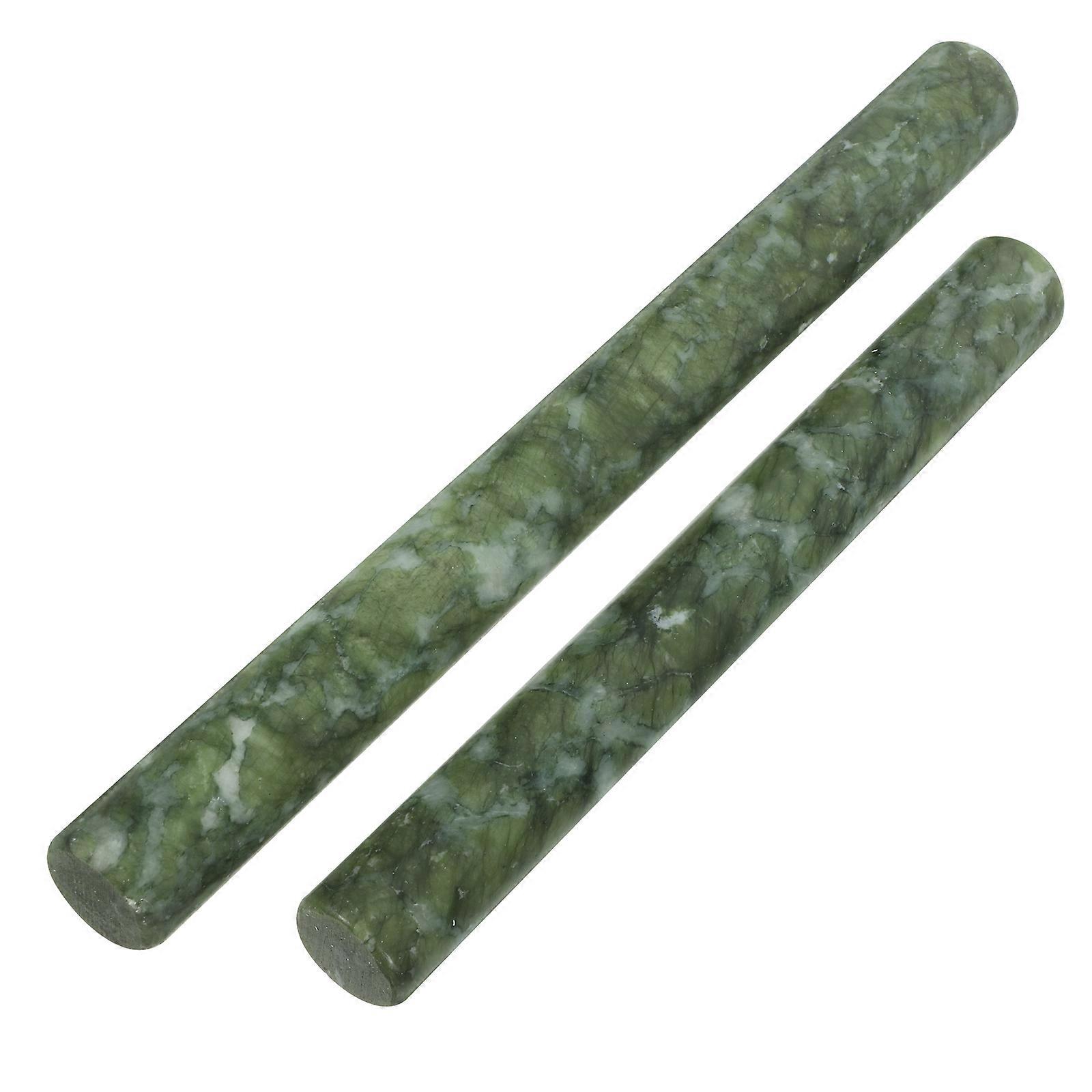 2pcs Jade Rolling Pin Dumpling Wrapper Dough Roller Kitchen Rolling Stick