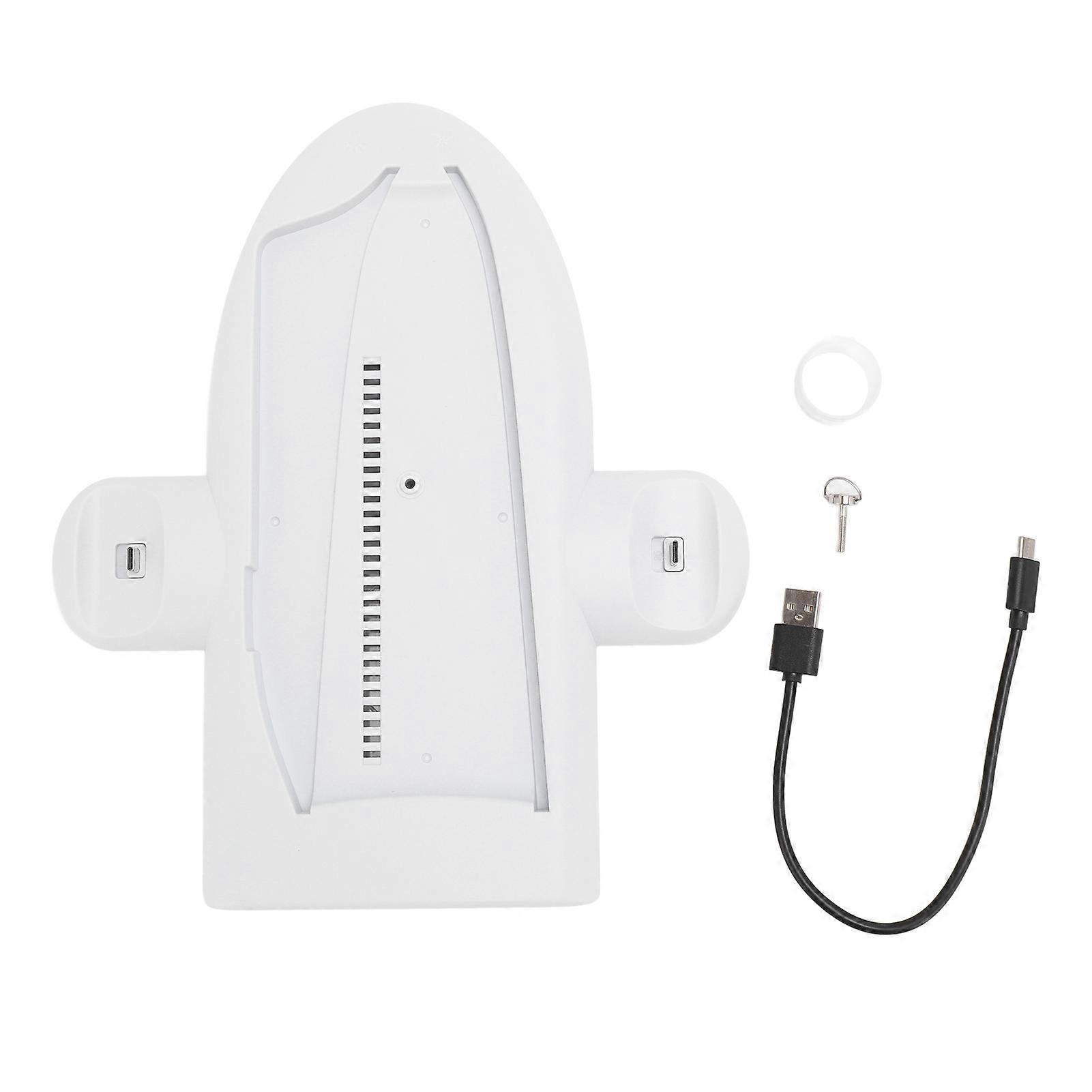 Ladestation für Gamecontroller, professioneller, effizienter Kühlständer mit zwei Steckplätzen für Gamecontroller für die PS5 Slim-Konsole für PS5-Controller mit RGB-Licht