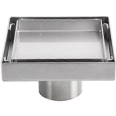 Siphon de sol invisible en acier inoxydable 304 drain de sol dodorant paissi carr 1010cm Ch8GSjW3j1c