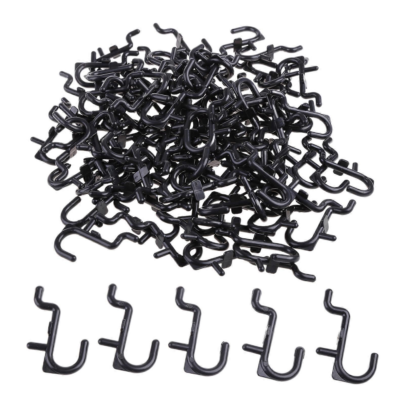 50 Pcs/100 Pcs Heavy Duty J Shape Peg Hook Plastic Pegboard Hook Home Hardware