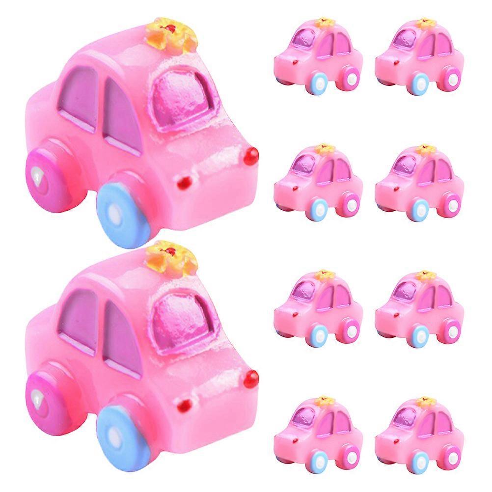 10Pcs Dollhouse Miniature Car Model Mini Resin Car Decorations Micro Landscape