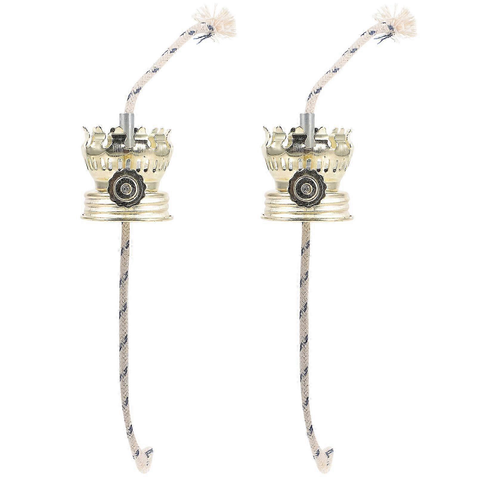 2 pcs Oil Lamp Burner Kerosene Oil Lamp Burner Replacement Kerosene Lamp Burner with Wicks