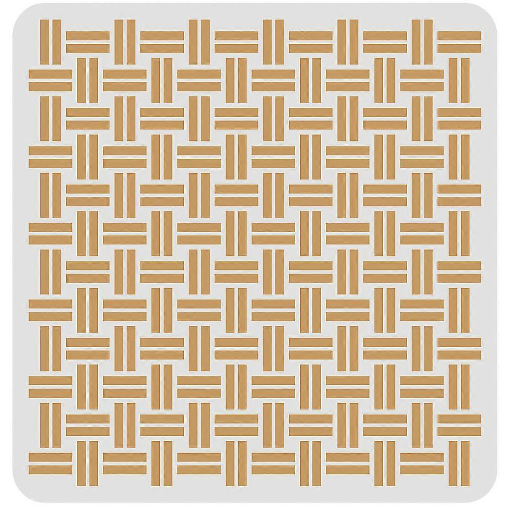 1pc Basketweave Stencil 30x30cm Large Geometric Stencils Reusable DIY Art and Craft Stencils Basket Woven Texture Stencil