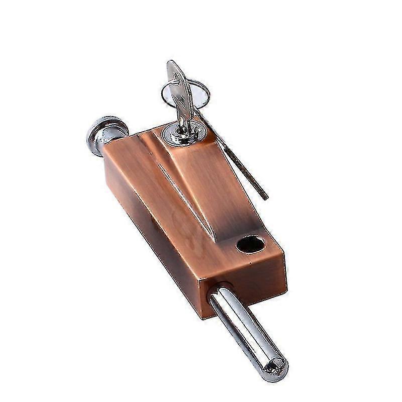 Garage Door Multifunctional Door Lock Universal Door Lock With 1 Key Indoor And Outdoor Universal Red Bronze