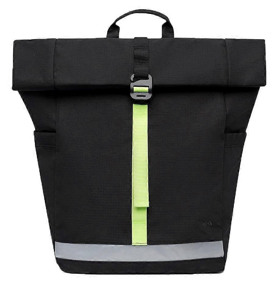 Lefrik Lars Roll Ripstop Backpack - Black Lime