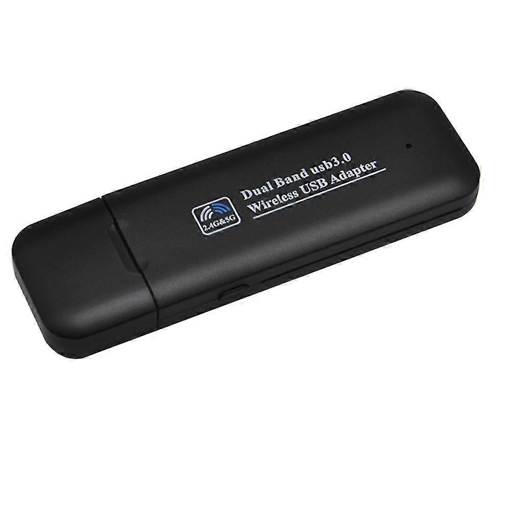 Wireless Usb Wifi Adapter 1200 Mbps Wifi Antenna Pc Network Dual Band 2.4g/5.8g Adapter Lan Usb Ethernet Receiver Ac (black)