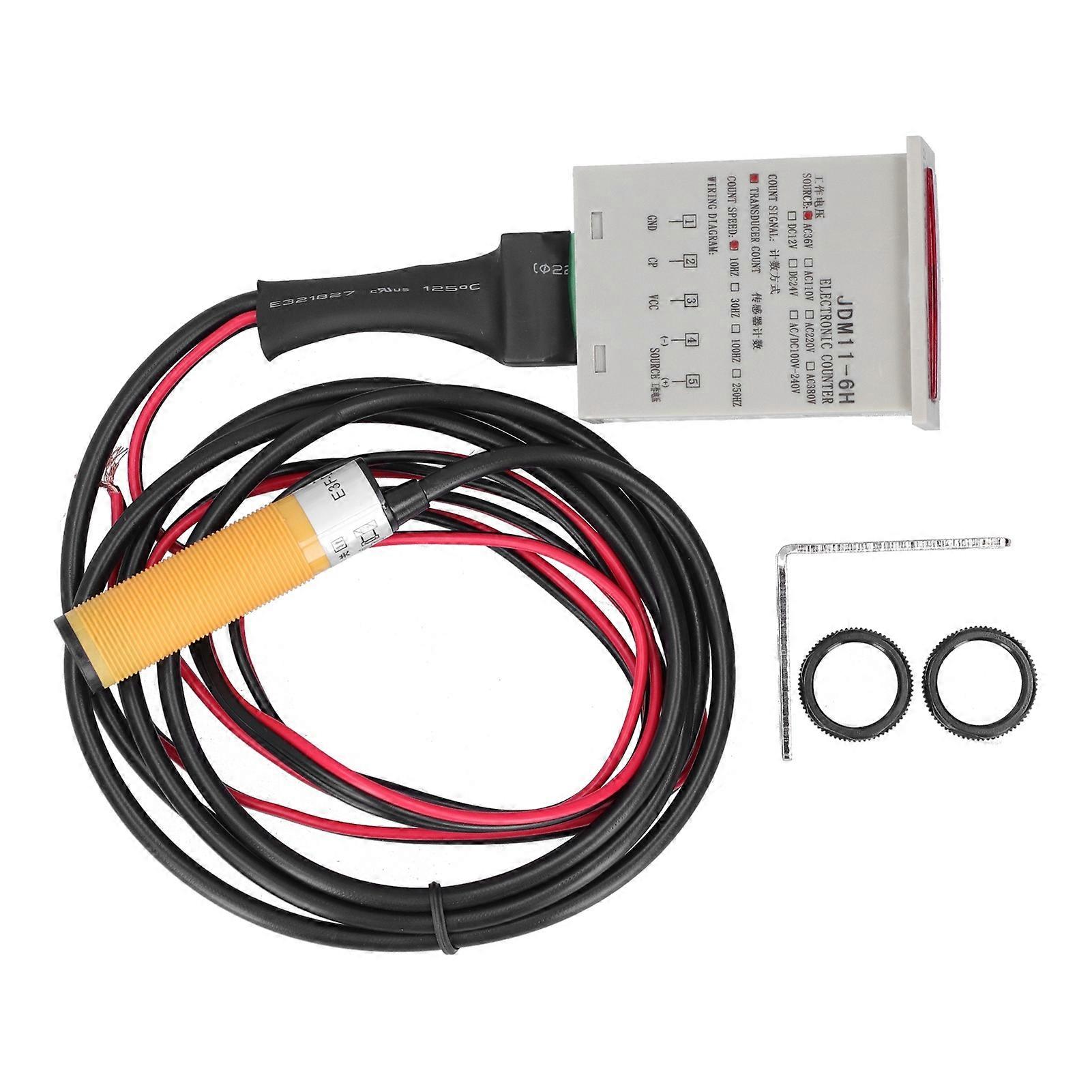 BERM Digital Display Counter Electronic Industrial Sensor Automatic Induction BEM6H30E4CTAC36V NO.8962