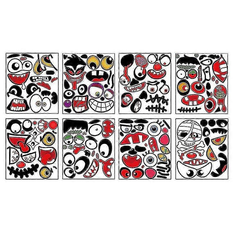8pcs Halloween Stickers For Halloween Decorations