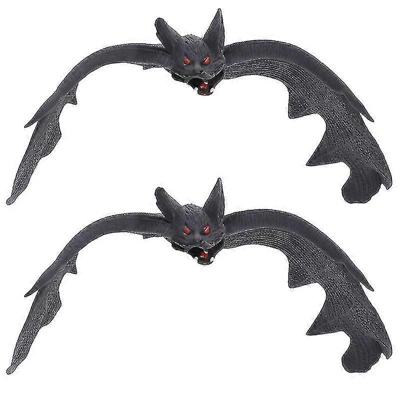 2pcs Simulation Bats For Halloween Decorations