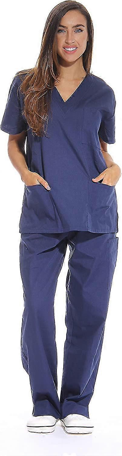 Women's Ing Sets Pocket Scrubs (v-neck With Pants)