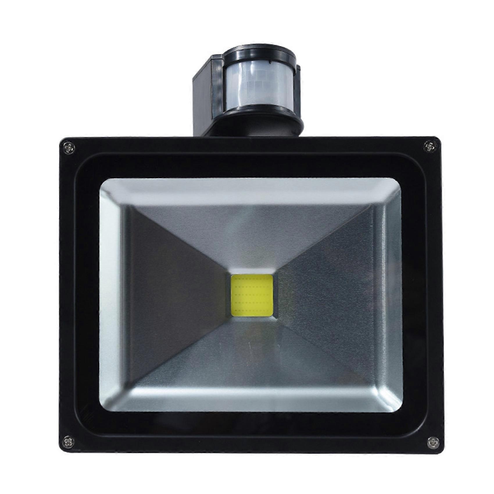 Outdoor Security Floodlight PIR Infrared Motion Sensor 30W Warm White Light IP65 Waterproof for Gar
