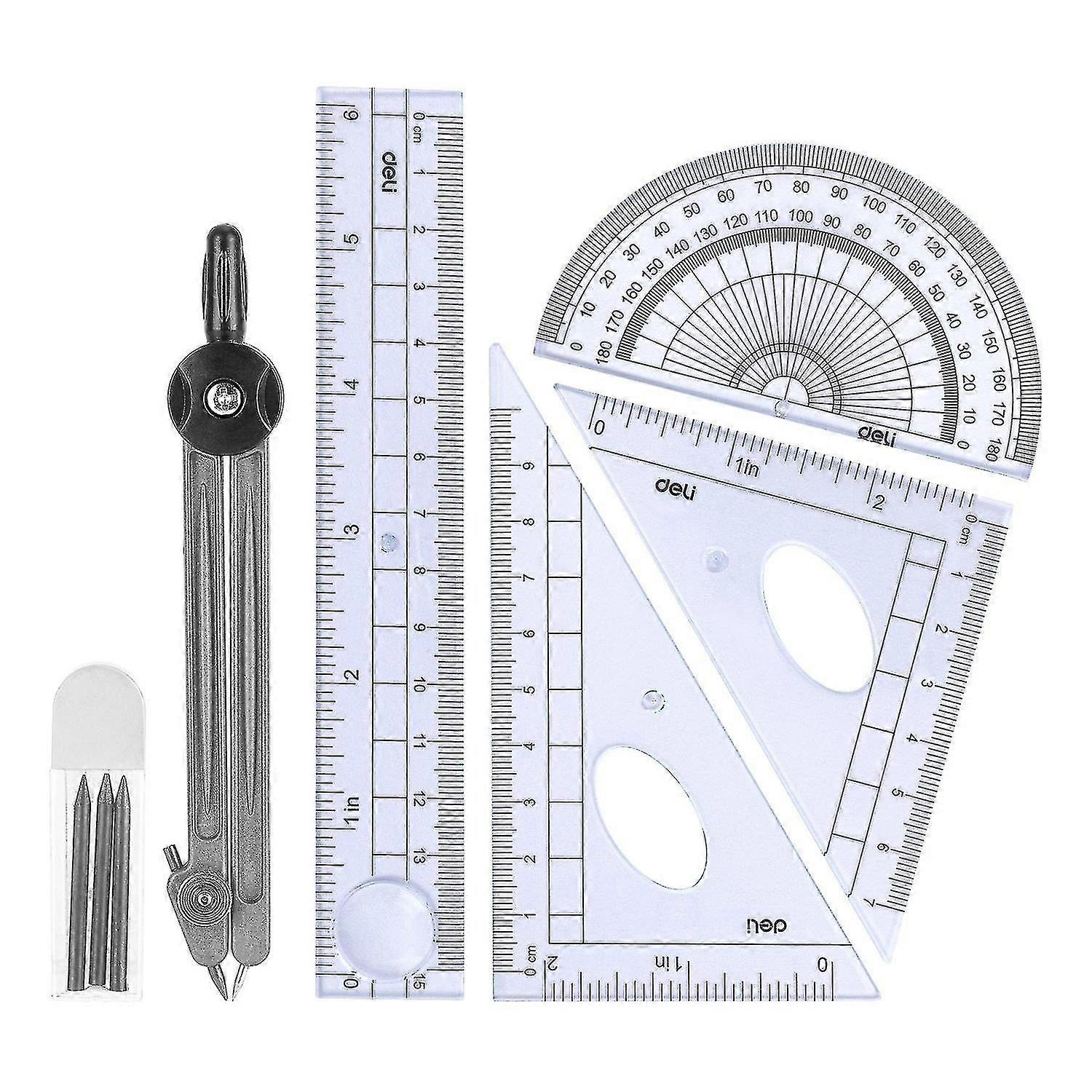 Ruler Set Squares Protractor Compass