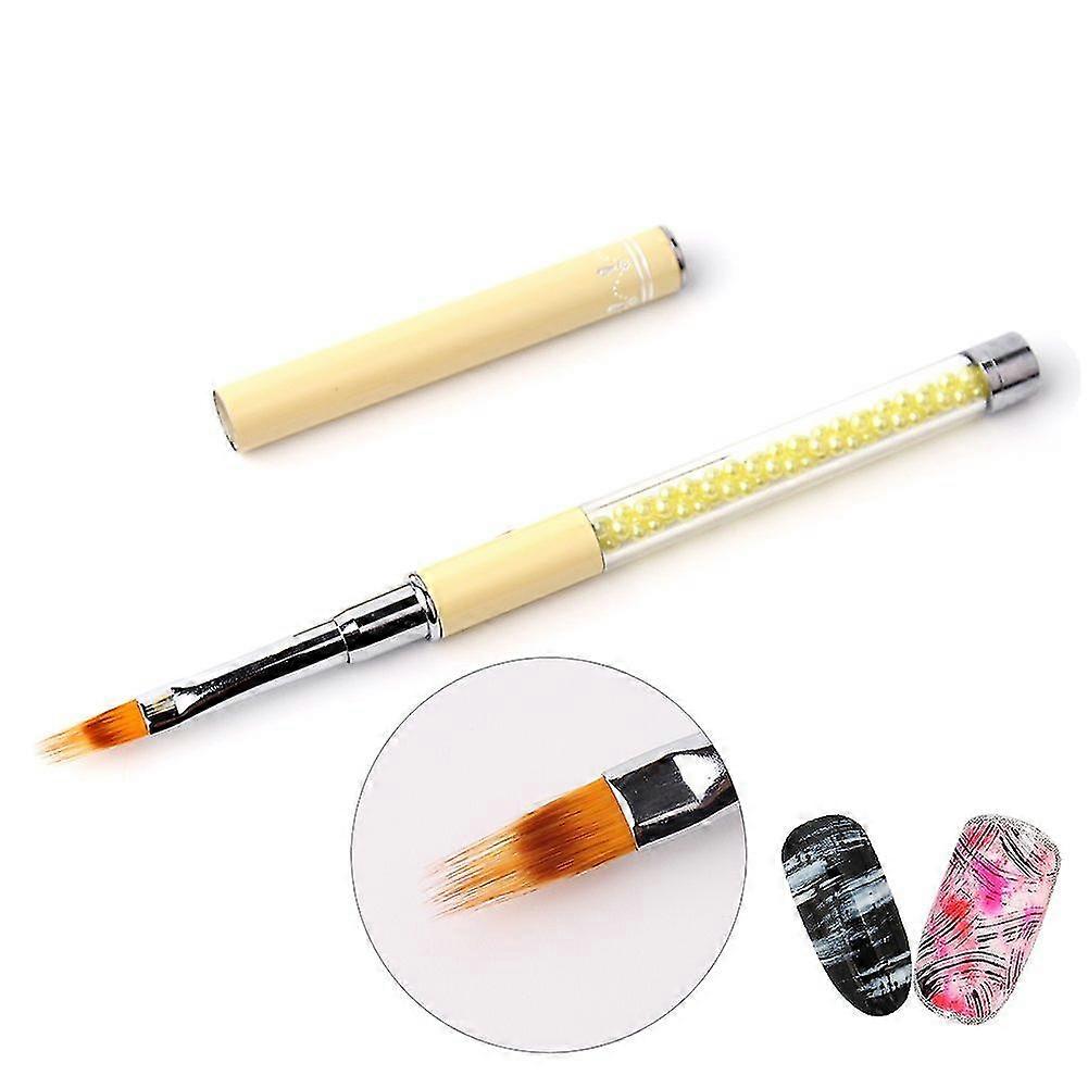 1 יח' מברשת ציפורניים אומברה עם ידית ניילון מברשת ג'ל UV לציפורניים