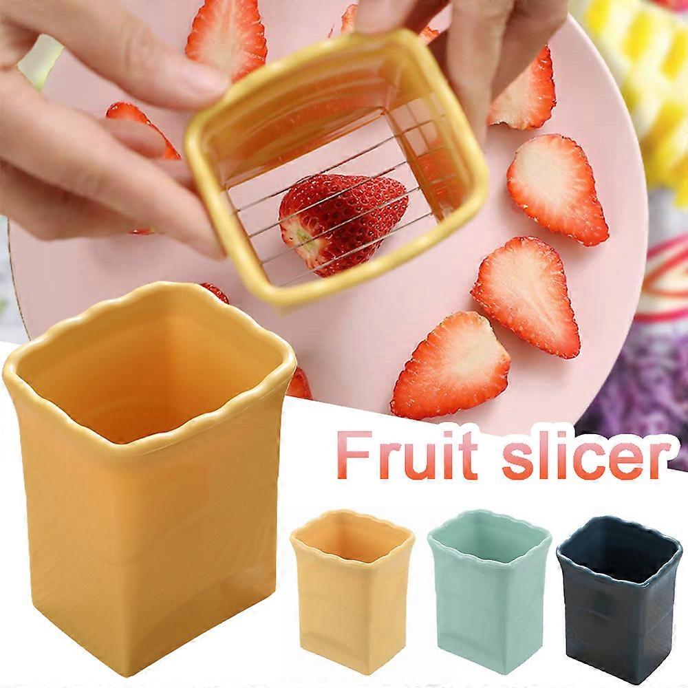 Frugt Slicer - Æg Slicer Jordbær Banan Cutter Rustfrit stål Mini Slicer Køkken Frugt Cutter Gadgets Værktøj