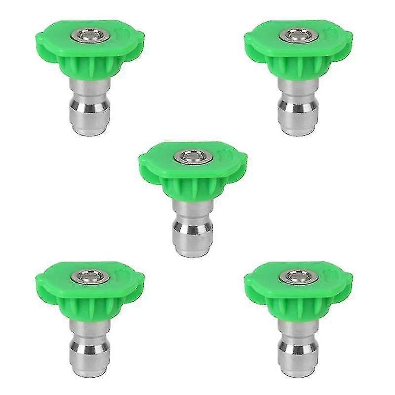 Pressure Washer Spray Nozzle Tip Set, Replacement, 5pack (green)
