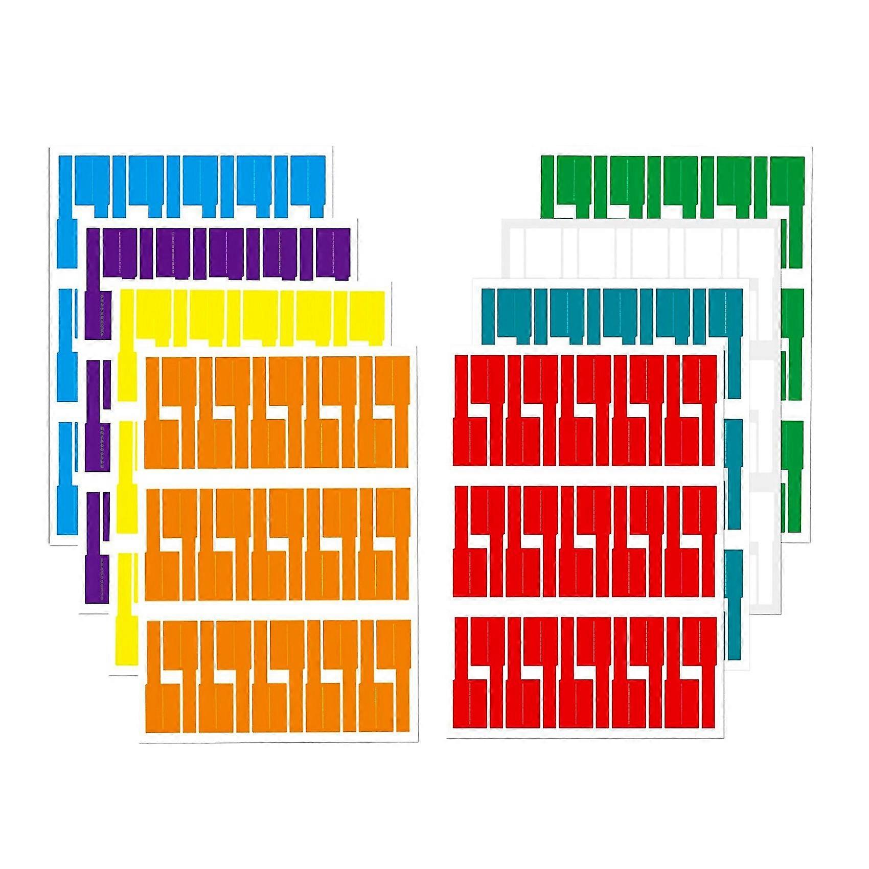 480pcs Cable Labels Colorful Waterproof Cord Labels Stickers Tear Resistant Flexible Works Cord Identification Labels