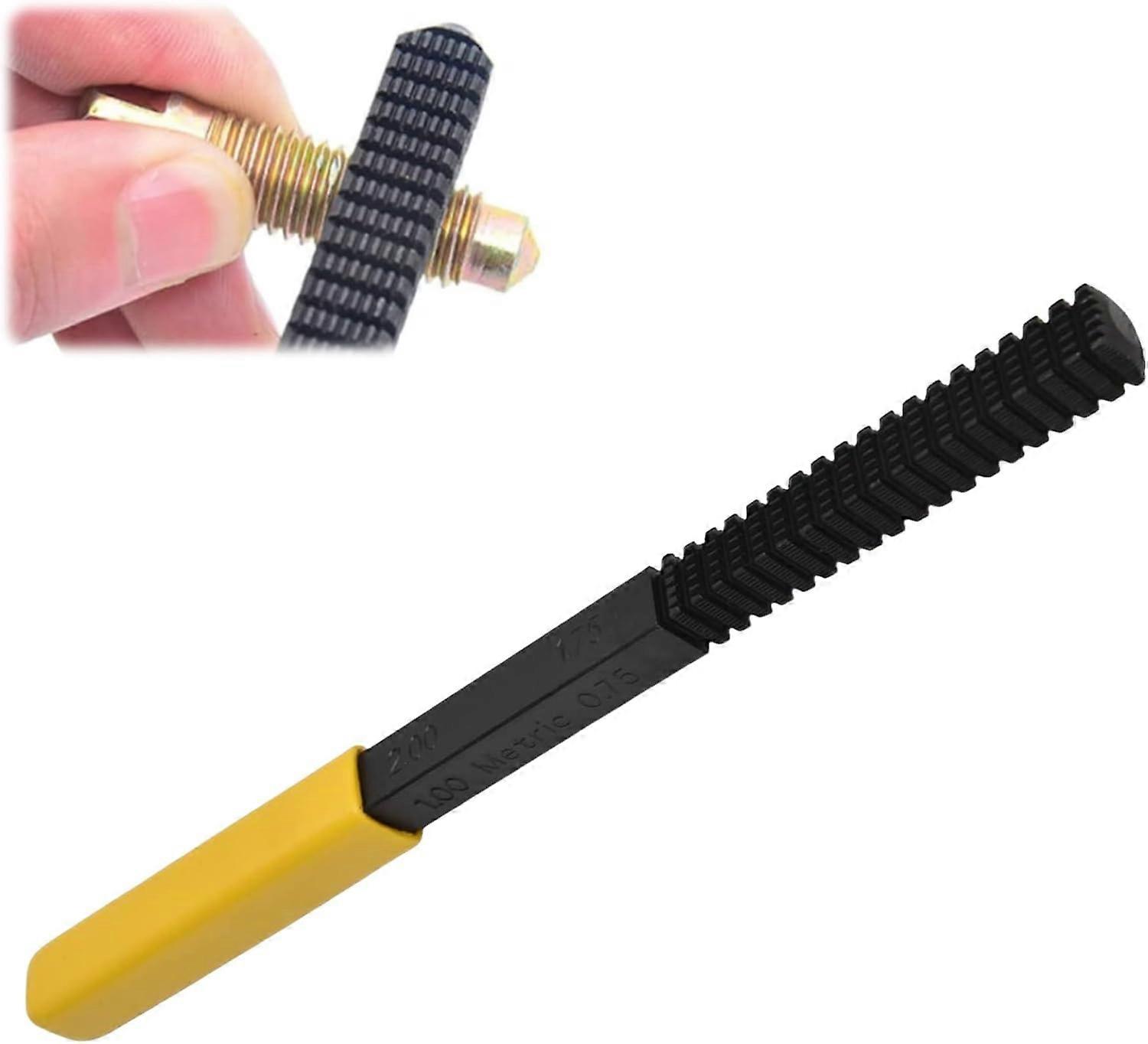 Thread Restorer File, 0.75/1/1.25/1.5/1.75/2/2.5/3 Thread Restoration Tool with Thread File, Detachable Handle, Repair Attachment